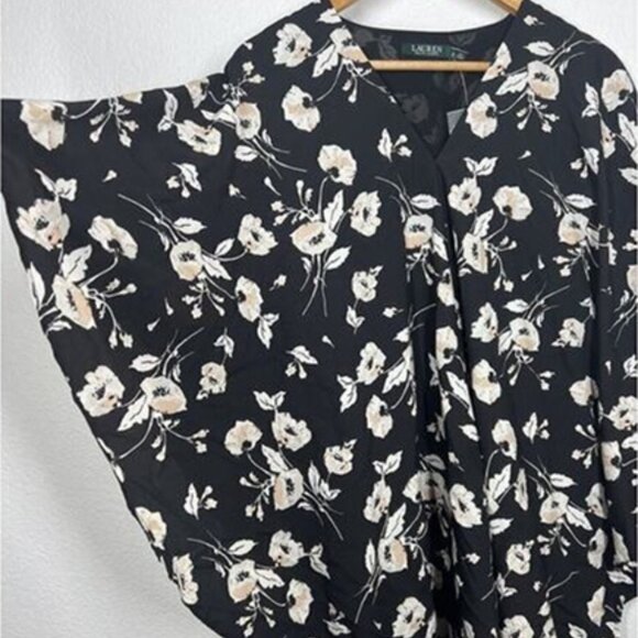 Lauren Ralph Lauren Women’s Braedyn Floral Kimono Sleeve Day Dress Small - Picture 3 of 4